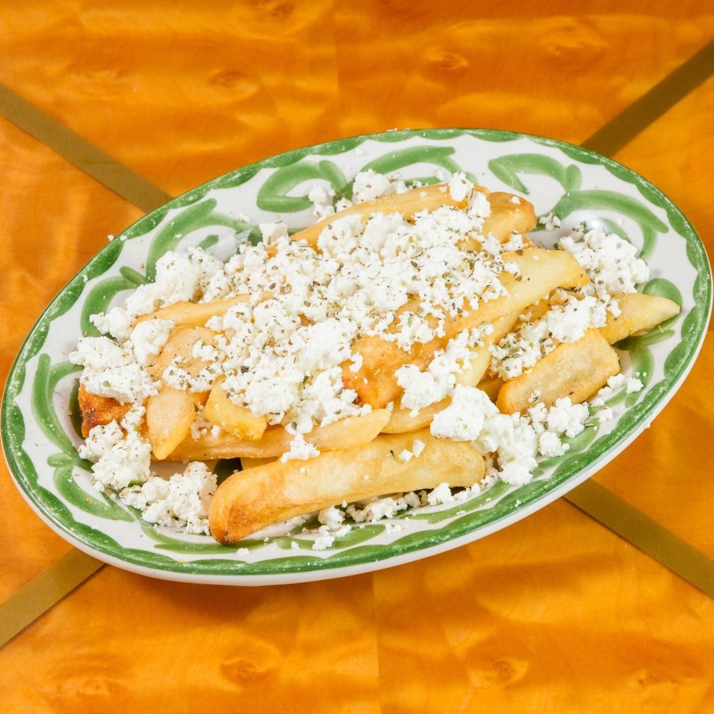 French Fries with Feta and Oregano.
